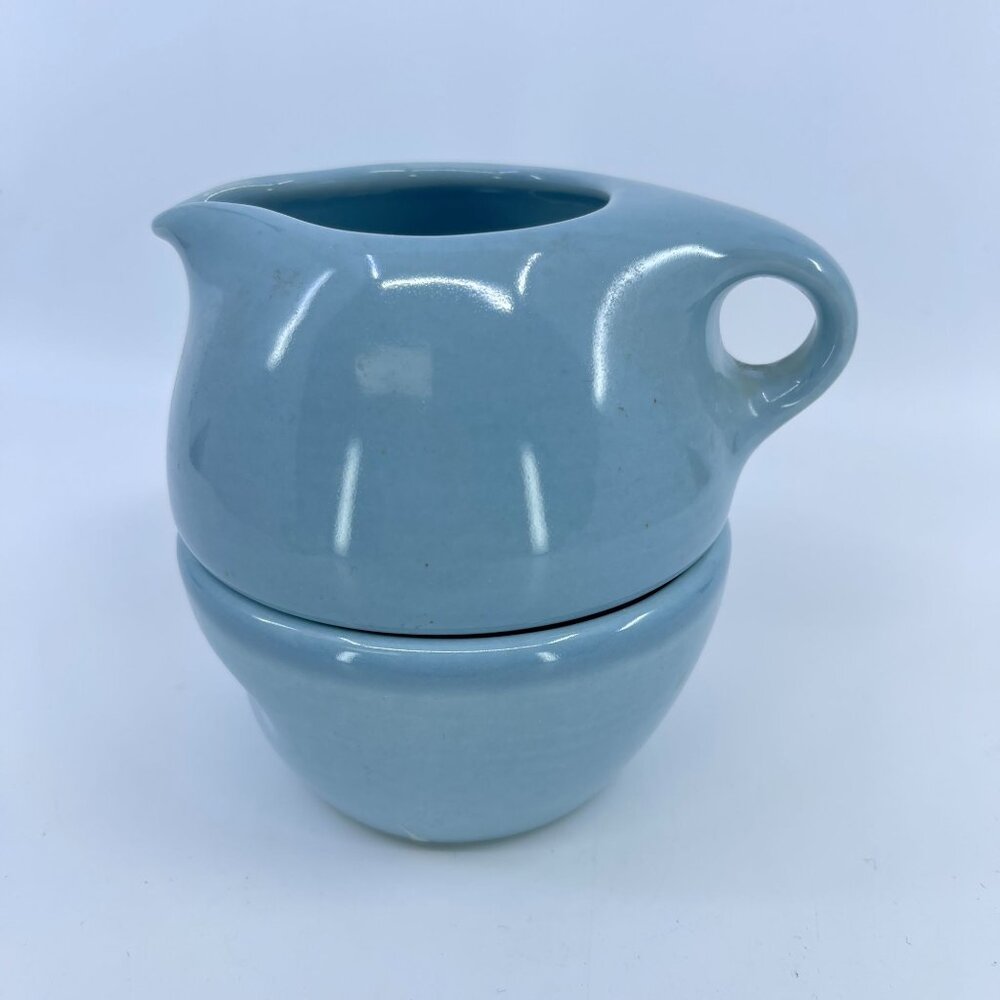 vintage russel wright “iroquois” casual dining stacking cream and sugar mcm